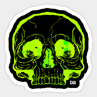 Toxic Skull: Necromancer Green Sticker